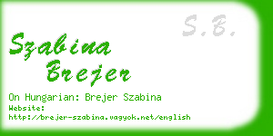 szabina brejer business card